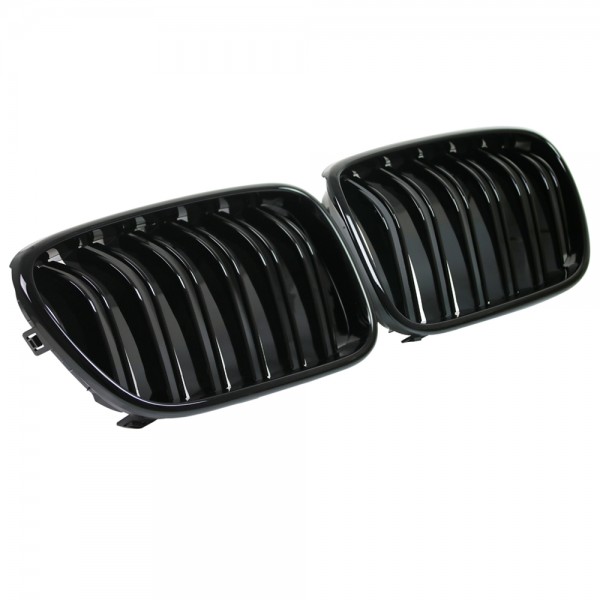 Kühlergrill Frontgrill für BMW X3 F25 Bj. 2010-2014 Schwarz Klavierlack Doppelsteg