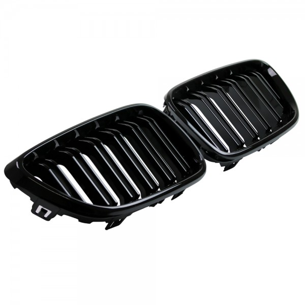 Nieren Kühlergrill für 2er BMW F22 F23 Bj. 2013- Schwarz Doppelsteg Klavierlack