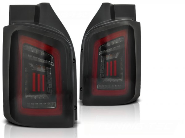 Voll LED Lightbar Rückleuchten für VW T5 / T5 GP Bj. 03-15 Smoke (Heckklappe) r.L.