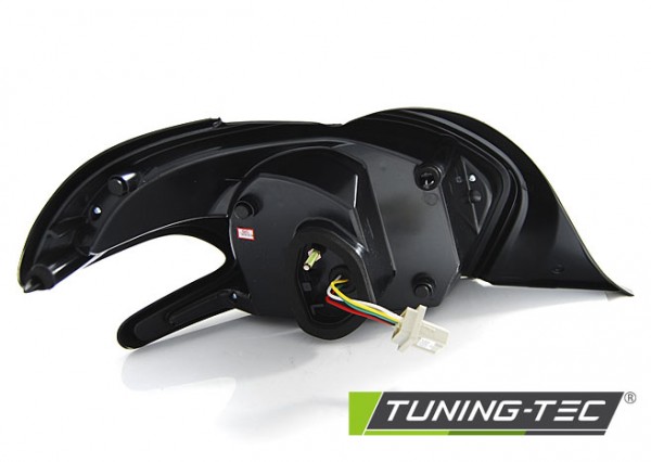 LED Lightbar Rückleuchten für Peugeot 208 Bj. 12-15 Rot/Chrom mit LED Blinker