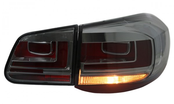 LED Lightbar Rückleuchten Facelift Optik für VW Tiguan 5N Bj. 07-11 Smoke