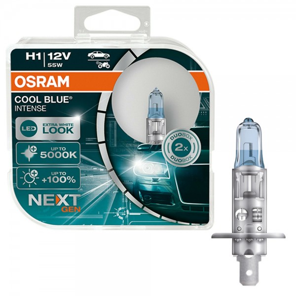 OSRAM H1 Cool Blue Intense 64150CBN Next Generation 55W 12V Duo Box