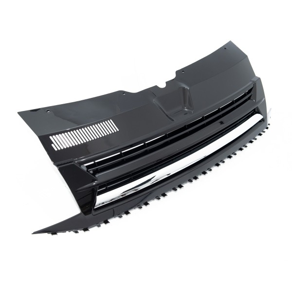 Sportgrill Kühlergrill ohne Emblem für VW T6 Bj. 2015-2019 Schwarz Glanz Chrom