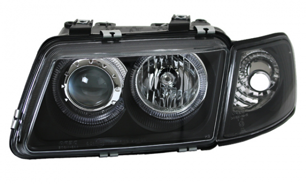 Scheinwerfer Angel Eyes für Audi A3 8L Bj. 96-00 Schwarz