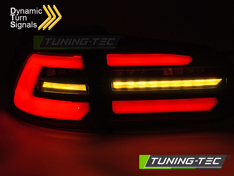 Voll LED Lightbar Rückleuchten für VW Golf 7 (VII) Variant Facelift Bj. 17-20 Rot/Chrom