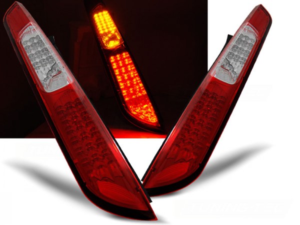 LED Rückleuchten für Ford Focus MK2 Bj. 04-08 Rot/Chrom