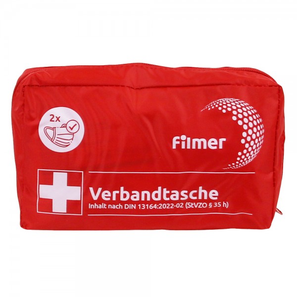 5x Auto Verbandstasche Erste Hilfe Set Verbandskasten KFZ PKW DIN 13164 Rot