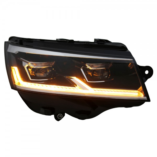 Voll LED Scheinwerfer Tagfahrlicht für VW T6.1 Bj. 19-24 Schwarz mit dynamischem Blinker