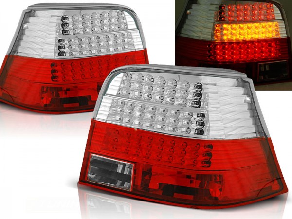 LED Rückleuchten für VW Golf 4 (IV) Limo Bj. 97-03 Rot/Chrom