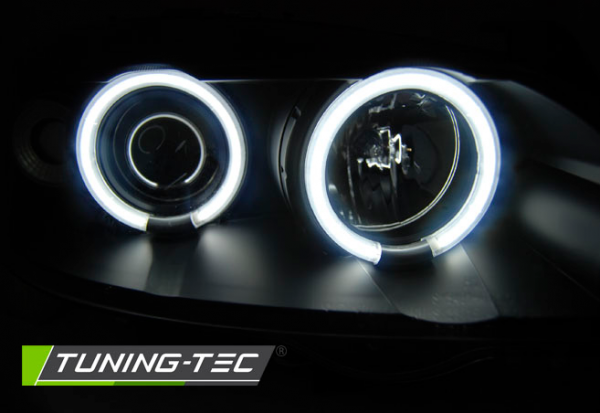 Scheinwerfer CCFL Angel Eyes für Opel Astra G Bj. 98-05 Schwarz