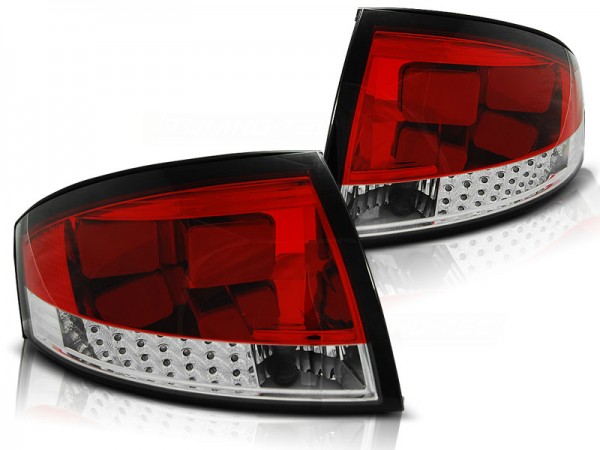 LED Rückleuchten für Audi TT 8N Bj. 98-06 Rot/Chrom