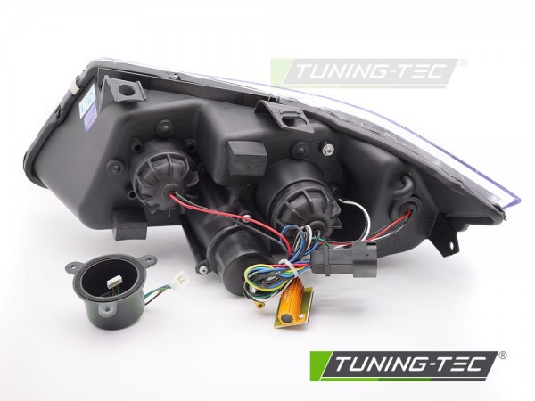 Scheinwerfer 3D Angel Eyes für BMW 3er E90 E91 Bj. 05-08 Chrom mit LED Blinker