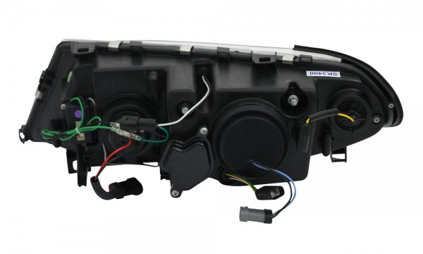 Scheinwerfer 3D Angel Eyes für BMW 3er E46 Limo Touring Bj. 01-05 Schwarz