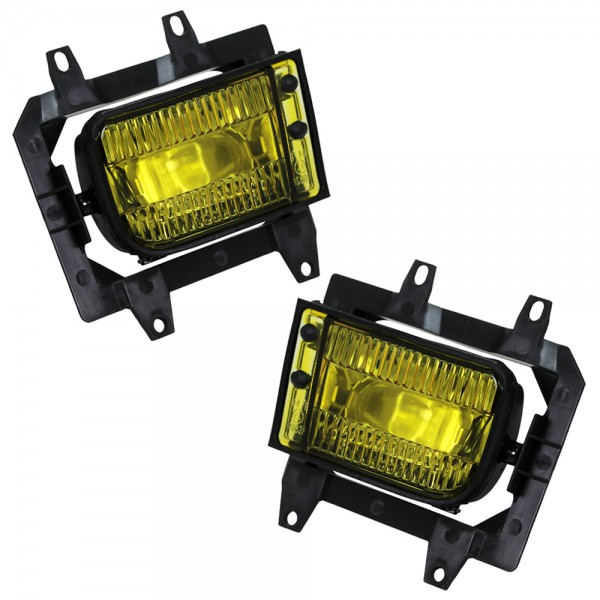 Nebelscheinwerfer Set Gelb + H3 Birnen für BMW E30 Facelift ab 1987