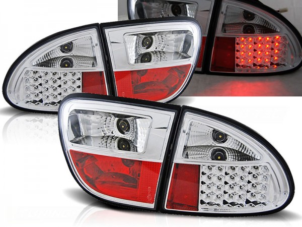 LED Rückleuchten für Seat Leon 1M Bj. 99-06 Chrom