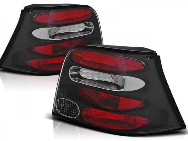 Rückleuchten Klarglas für VW Golf 4 Limo Bj. 97-03 Schwarz