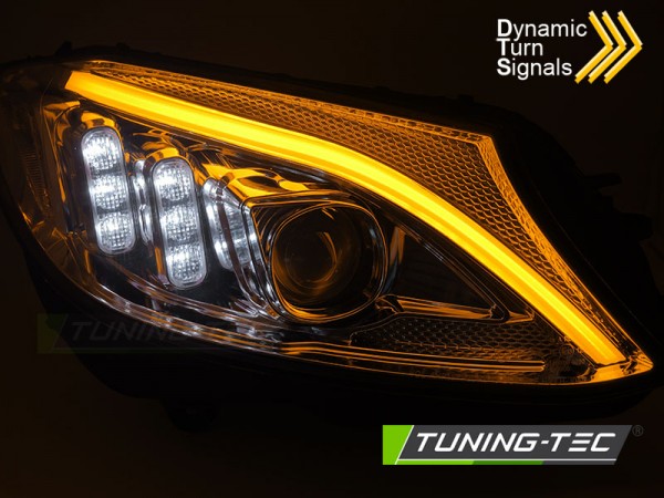 Scheinwerfer DRL LED Tagfahrlicht für Mercedes C-Klasse W205 Bj. 14-18 Chrom