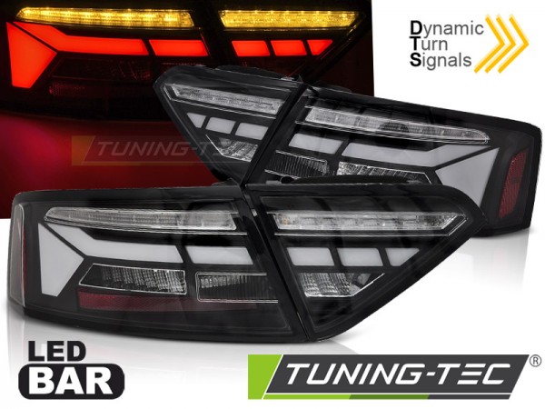 Voll LED Lightbar Rückleuchten für Audi A5 Coupe Cabrio Sportback Bj. 11-16 Schwarz