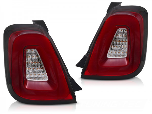 LED Lightbar Rückleuchten für Fiat 500 500C Bj. 15-24 Rot