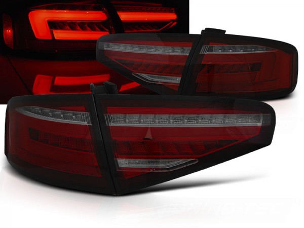 Voll LED Lightbar Rückleuchten für Audi A4 B8 (8K) Bj. 11-15 Rot/Smoke für LED