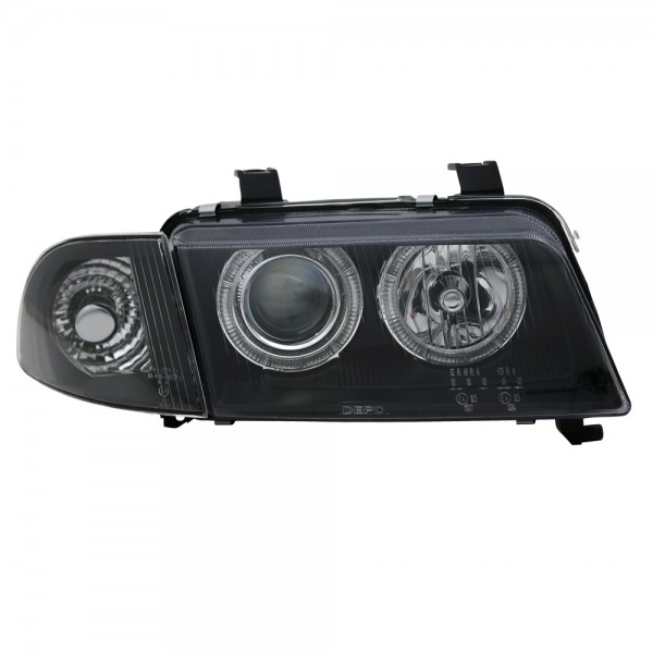 Scheinwerfer Angel Eyes für Audi A4 B5 Bj. 94-98 Schwarz