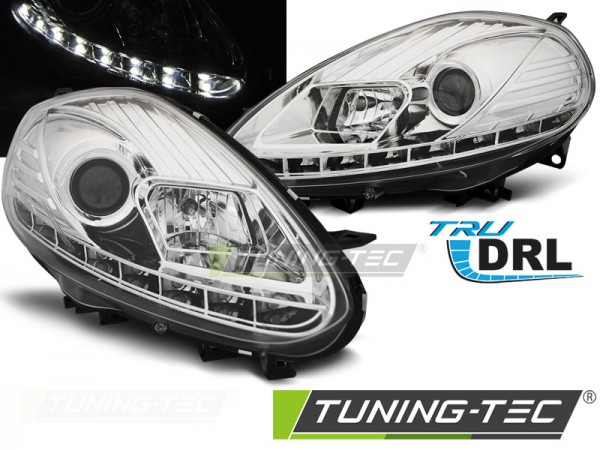 Scheinwerfer DRL LED Tagfahrlicht für Fiat Punto Evo Bj. 09-12 Chrom