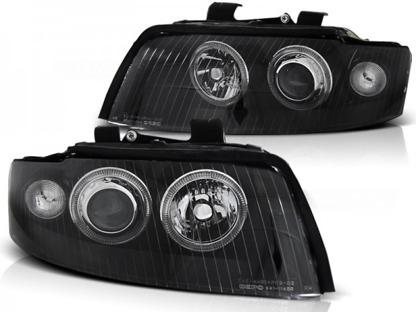 Xenon Scheinwerfer Angel Eyes für Audi A4 B6 8E Bj. 00-04 Schwarz