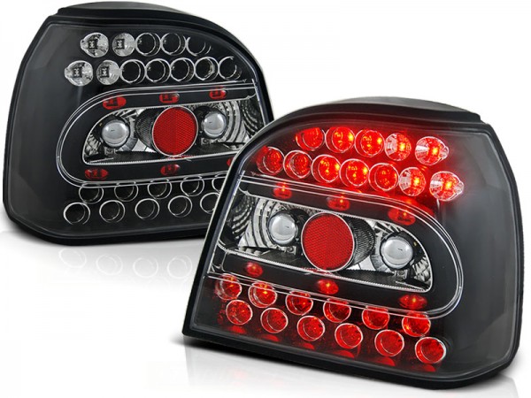 LED Rückleuchten für VW Golf 3 (III) Limo Bj. 91-98 Schwarz
