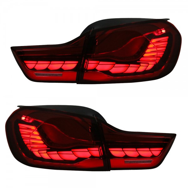 Voll LED Rückleuchten für BMW F32 F33 F82 Bj. 13-21 Rot in OLED Technik dynamischer Blinker