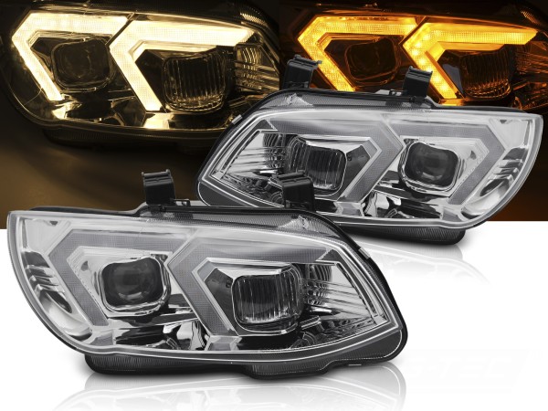 Xenon Scheinwerfer LED Tagfahrlicht Gelb für BMW E92 E93 ohne AFS Bj. 10-13 Chrom