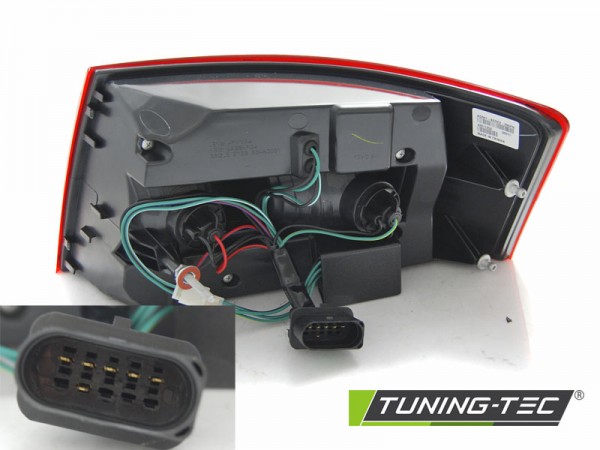 LED Lightbar Rückleuchten für Audi A6 C6 4F Limo Bj. 04-08 Rot/Smoke 6-PIN