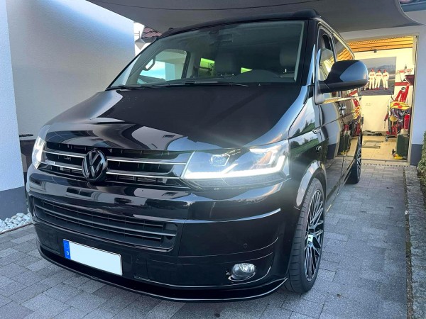 Voll LED Scheinwerfer Tagfahrlicht für VW T5 GP Facelift Bj. 10-15 Schwarz mit LED Blinker