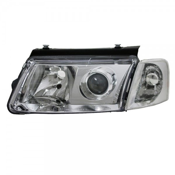 Scheinwerfer Klarglas Projektor für VW Passat 3B Bj. 96-00 Chrom