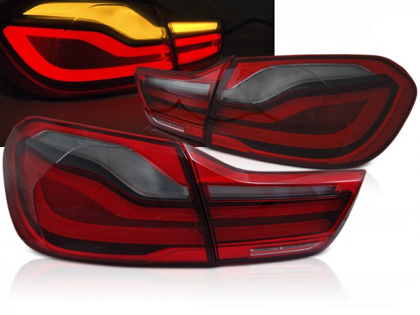 Voll LED Lightbar Rückleuchten für BMW F32 F33 F82 Bj. 2013-2016 Rot/Smoke