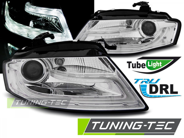 Scheinwerfer DRL LED Tagfahrlicht für Audi A4 B8 8K Bj. 08-11 Chrom LTI