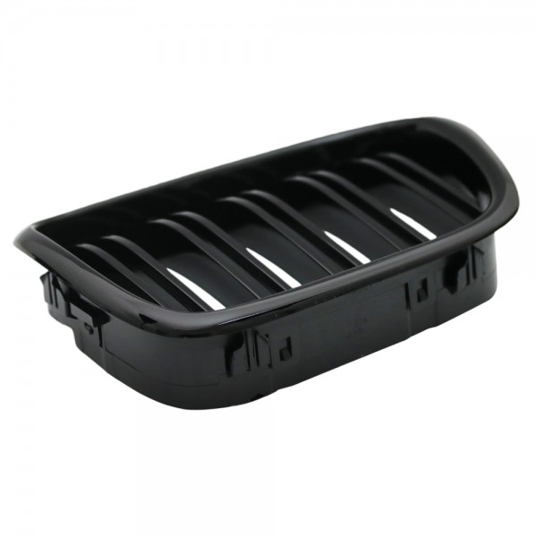 Nieren Kühlergrill 5er für BMW E39 Bj. 1995-2003 Schwarz Klavierlack Doppelsteg
