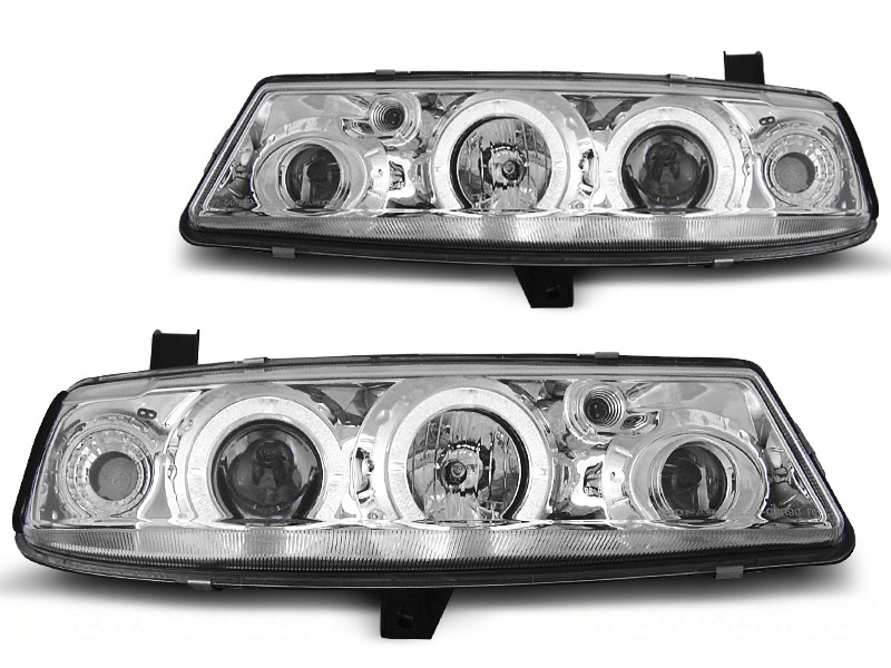 Scheinwerfer Angel Eyes für Opel Calibra Bj. 90-97 Chrom