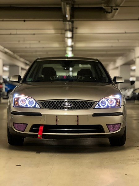 Scheinwerfer Angel Eyes für Ford Mondeo MK3 Bj. 00-07 Chrom