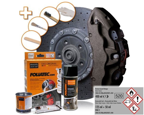 FOLIATEC Bremssattellack Carbon metallic Bremssattelfarbe Bremssattel 2170