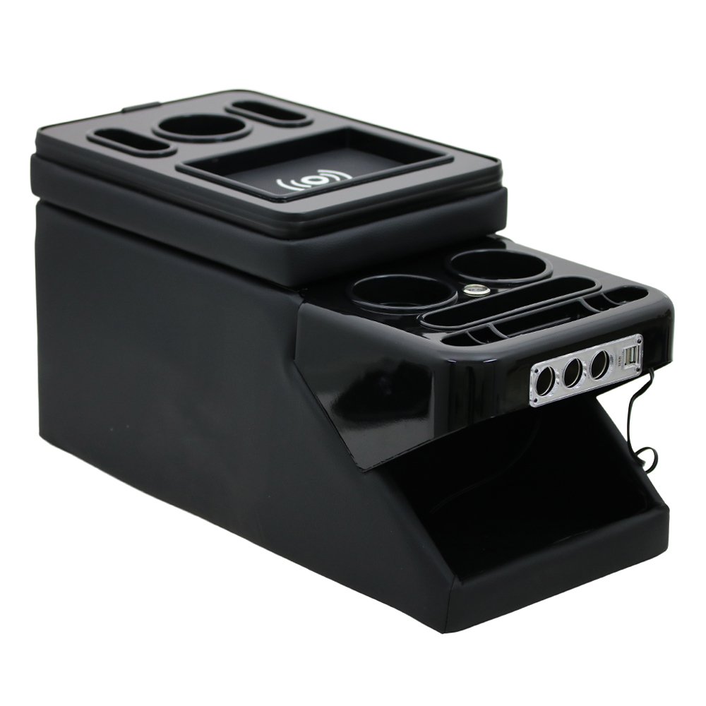 Black Edition Mittelkonsole für Mercedes Vito / V-Klasse W447 mit LED  Beleuchtung USB und Induktion, Vito W447, Mercedes, Mittelkonsole, Interior