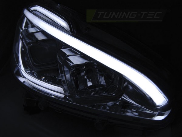 Scheinwerfer LED Tagfahrlicht Optik für Peugeot 208 Bj. 12-15 Chrom LTI