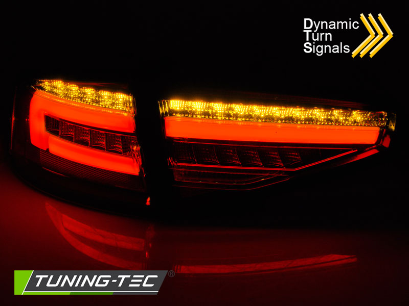 Voll LED Lightbar Rückleuchten für Audi A4 B8 (8K) Bj. 11-15 Rot/Chrom für Halogen