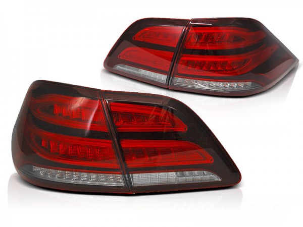 Voll LED Rückleuchten für Mercedes M-Klasse ML W166 Bj. 11-15 Rot/Chrom
