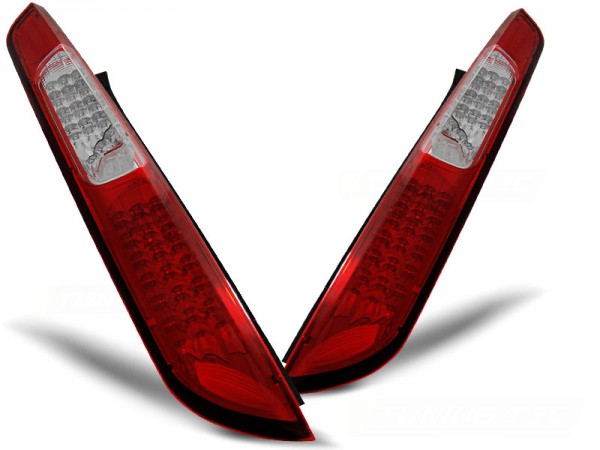LED Rückleuchten für Ford Focus MK2 Bj. 04-08 Rot/Chrom