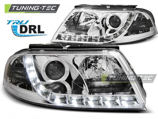 Scheinwerfer DRL LED Tagfahrlicht für VW Passat 3BG Bj. 00-05 Chrom