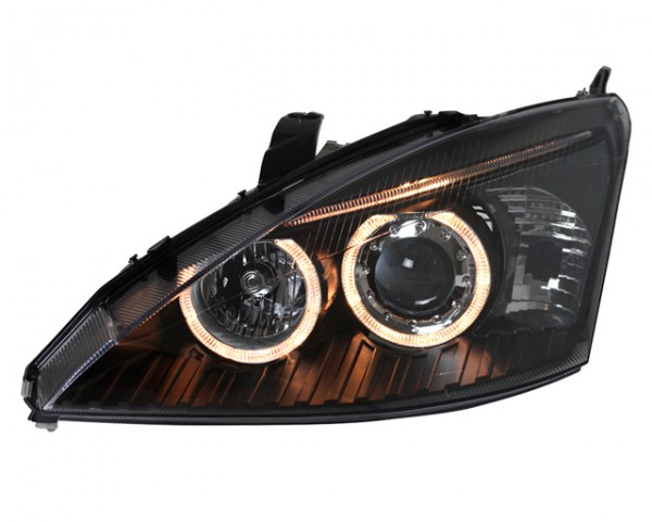 Scheinwerfer Angel Eyes für Ford Focus MK1 Bj. 98-01 Schwarz