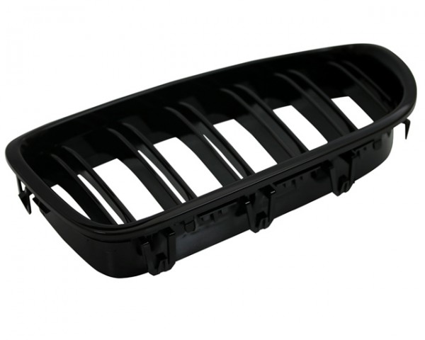 Nieren Kühlergrill 5er für BMW F10 F11 F18 Bj. 2010- Schwarz Klavierlack Doppelsteg