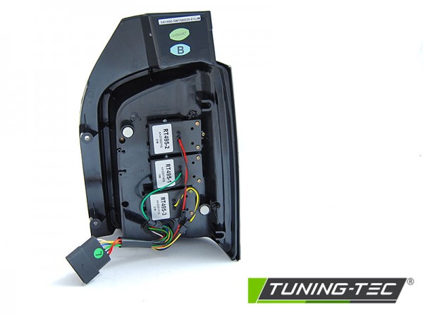 Voll LED Lightbar Rückleuchten für VW T6.1 Bj. 19- Rot/Chrom (Flügeltüren / Halogen)