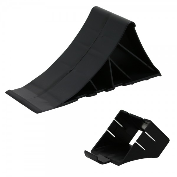 2x KFZ Unterlegkeile Bremskeil Hemmschuhe inkl. Halter PKW Anhänger Wohnwagen