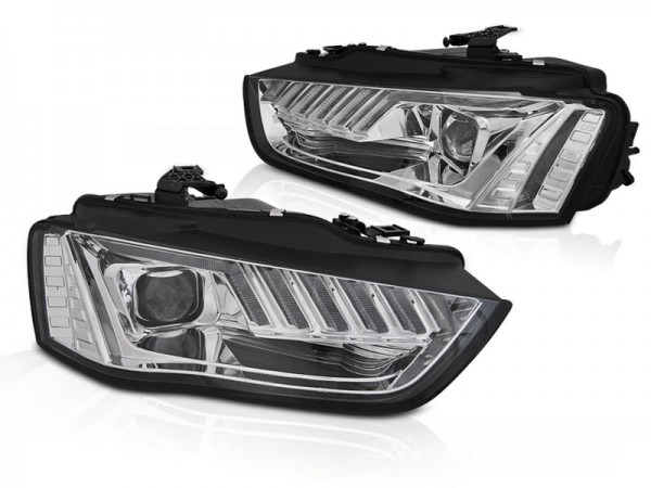 Xenon Scheinwerfer DRL LED Tagfahrlicht für Audi A4 B8 8K Bj. 12-15 Chrom dynamischer Blinker